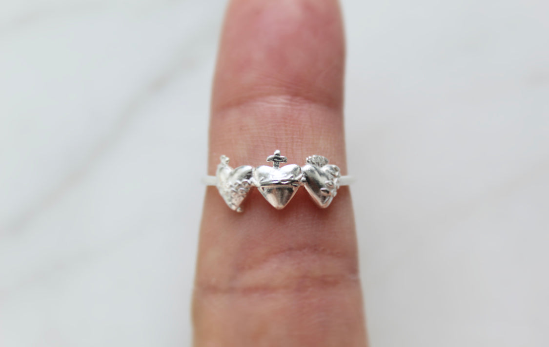 Holy Family Hearts® Ring in Sterling Silver