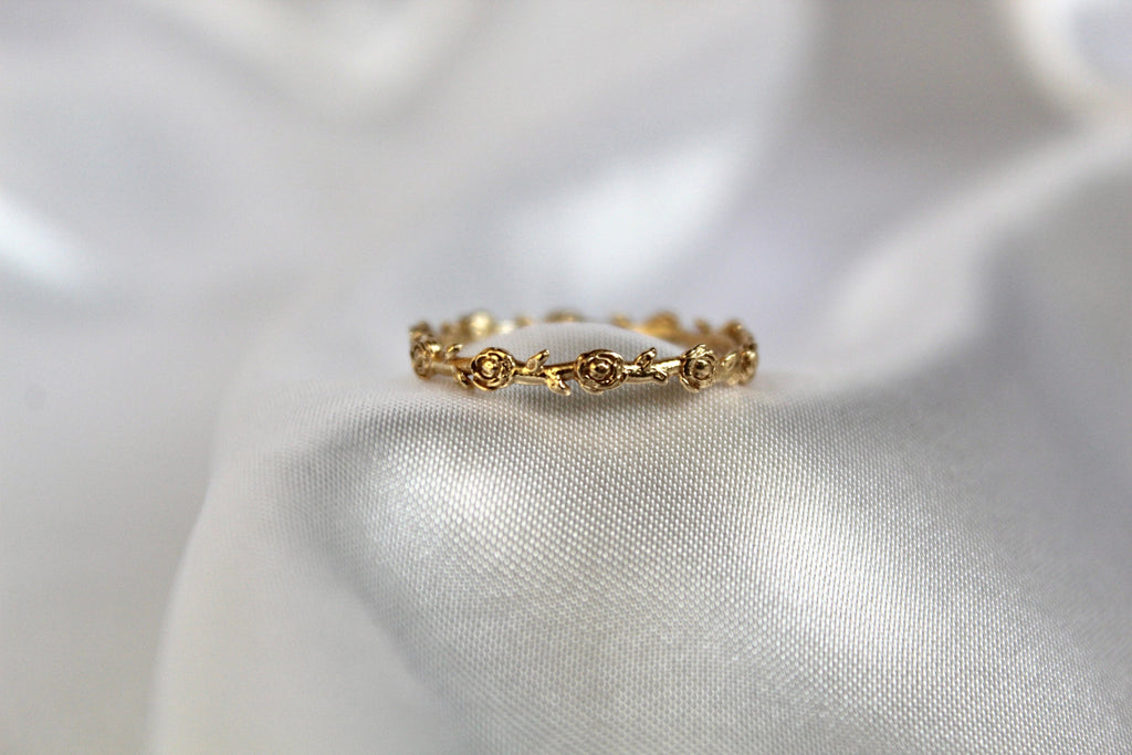 Mystical Rose Ring 14k Yellow Gold