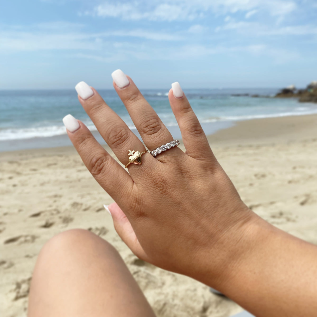 Sacred Heart Ring in 14k Gold