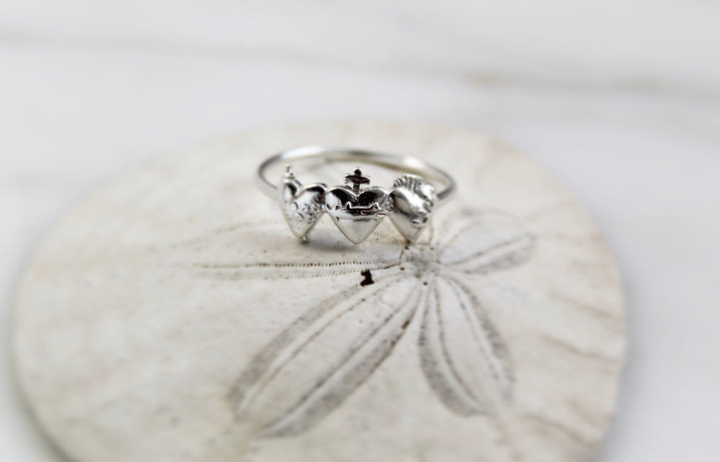 Holy Family Hearts® Ring in Sterling Silver