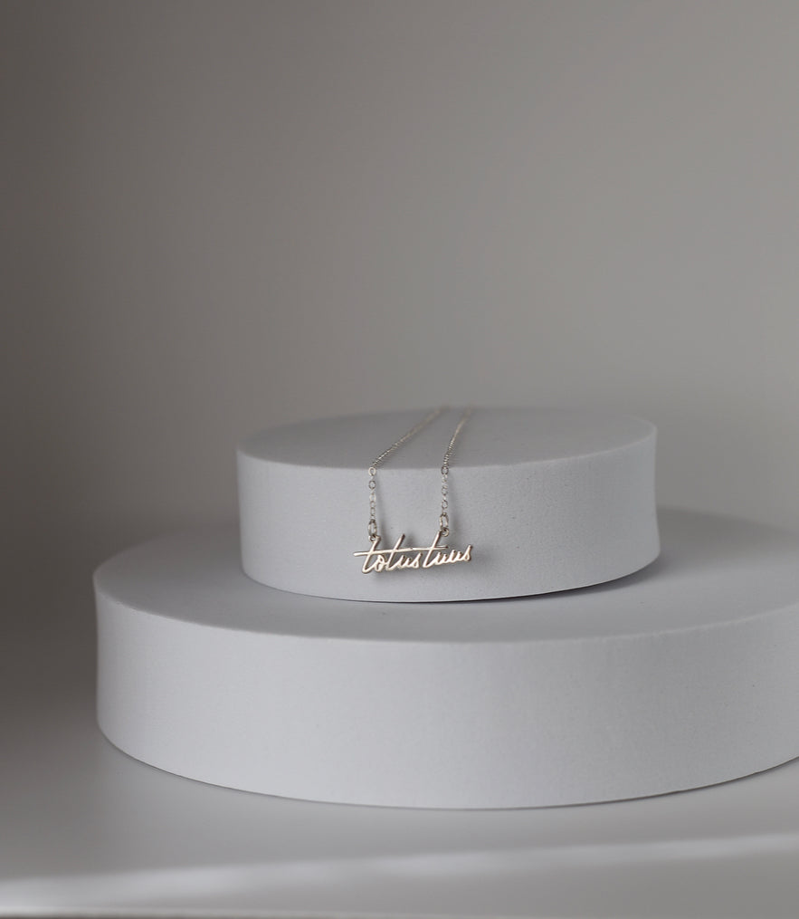 Totus Tuus Necklace in 925 Sterling Silver