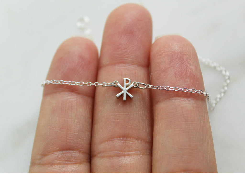Chi Rho Bracelet in Sterling Silver