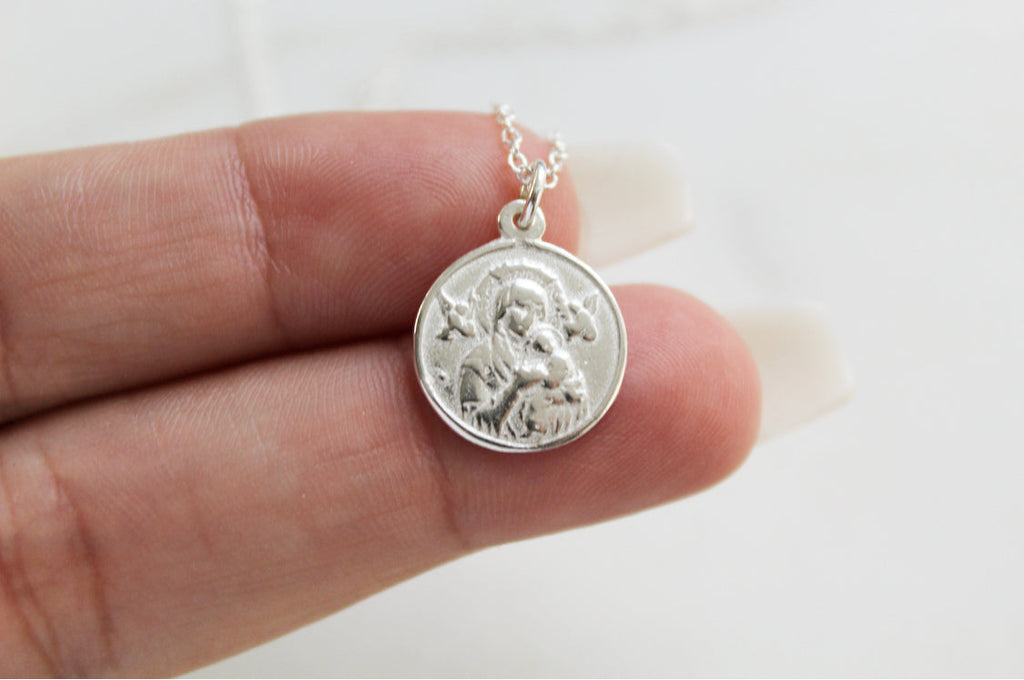 Our Lady of Perpetual Help Necklace in Sterling Silver