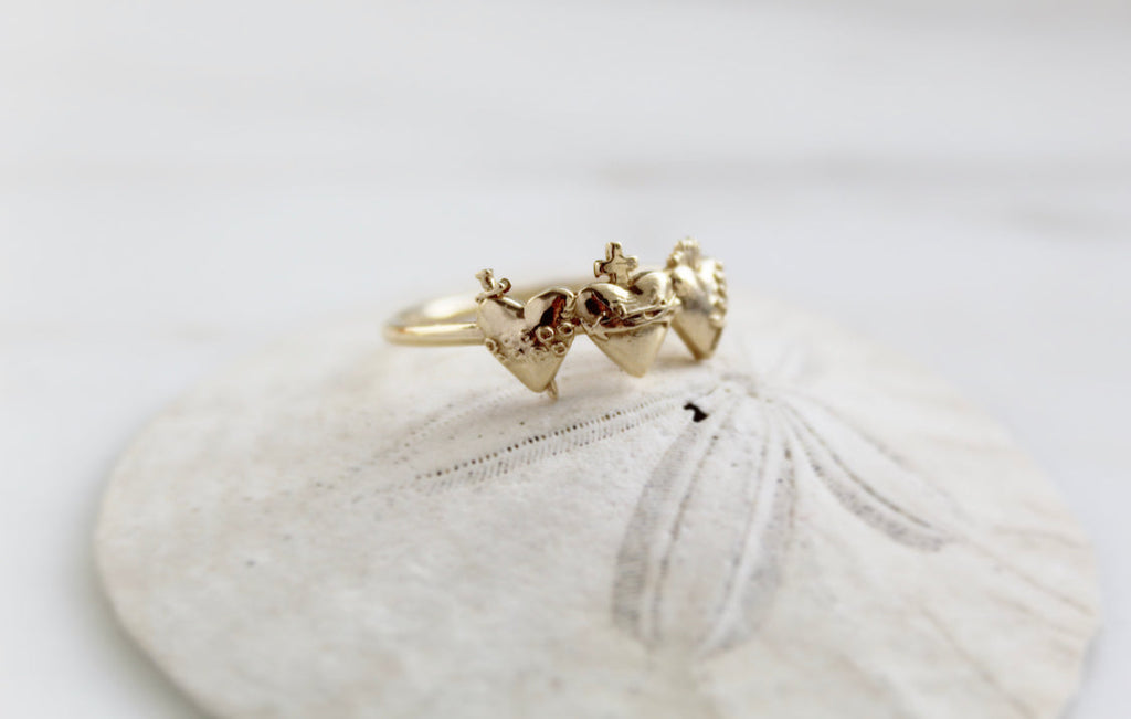 Holy Family Hearts® Ring in 14k Yellow Gold