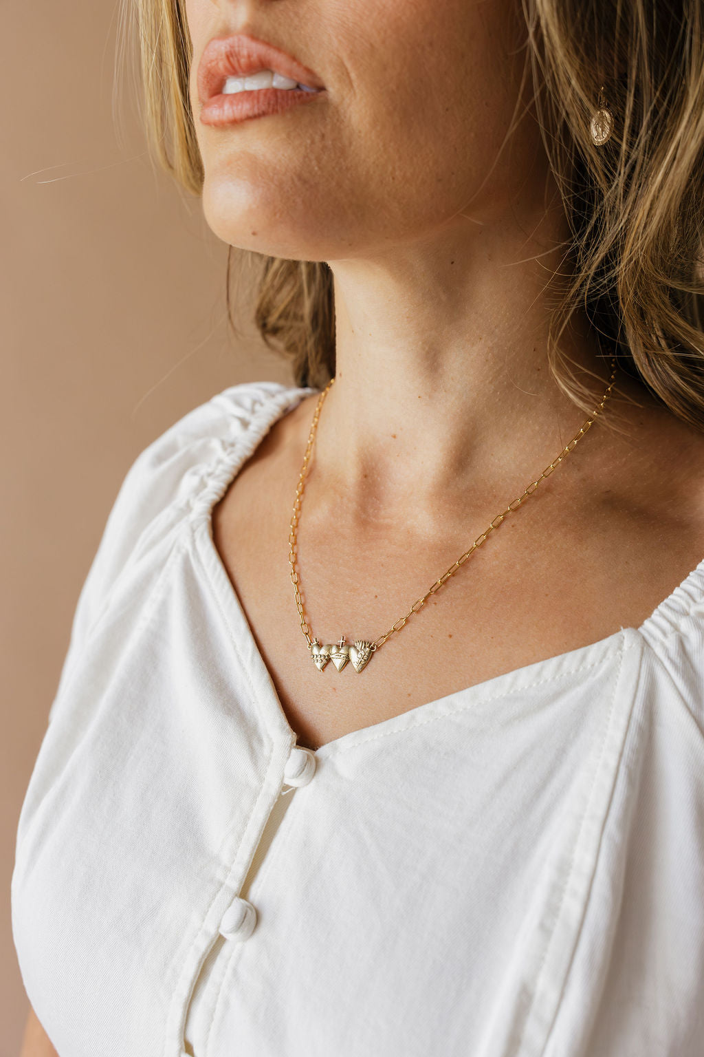 Holy Family Hearts® Paperclip Necklace