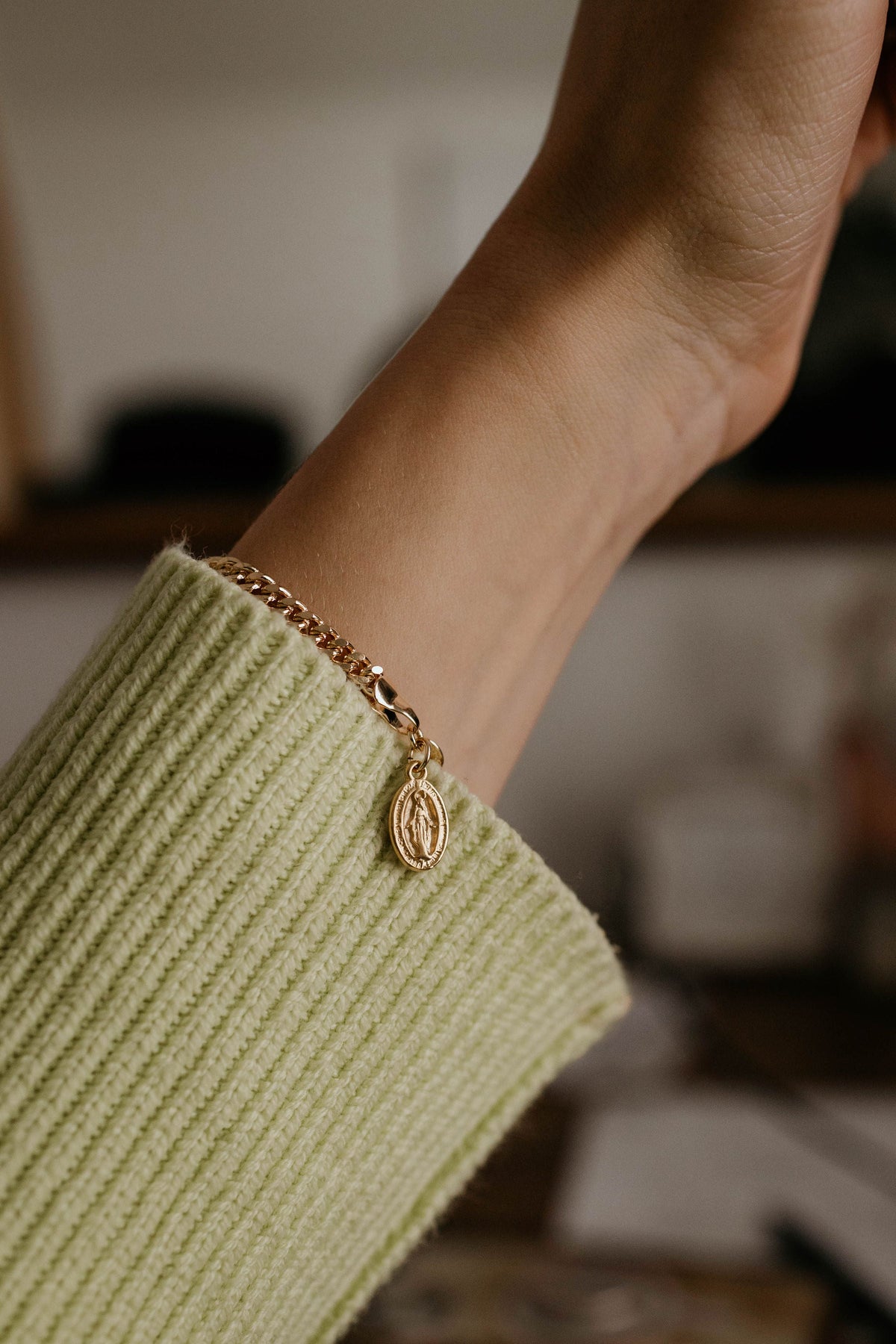Miraculous Medal Link Bracelet