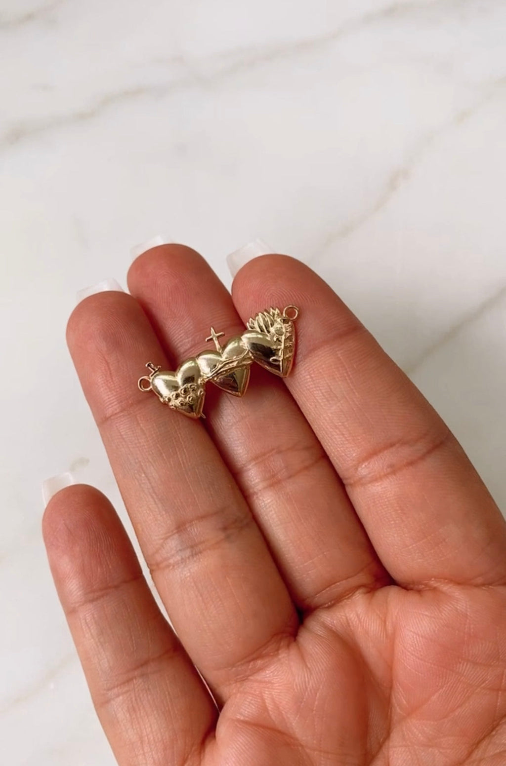 Holy Family Hearts® Necklace in 14k Gold