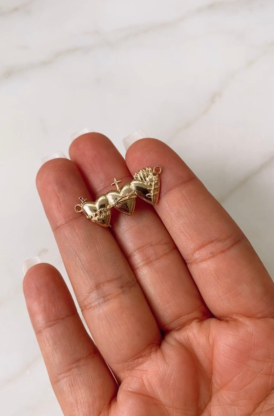 Holy Family Hearts® Necklace in 14k Gold