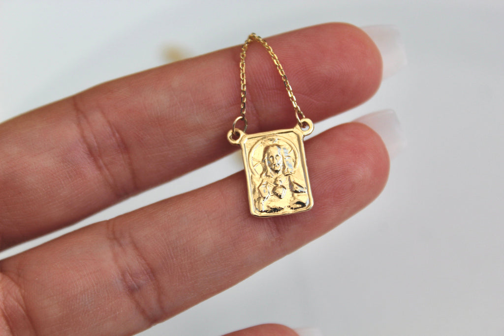 14K Gold Scapular