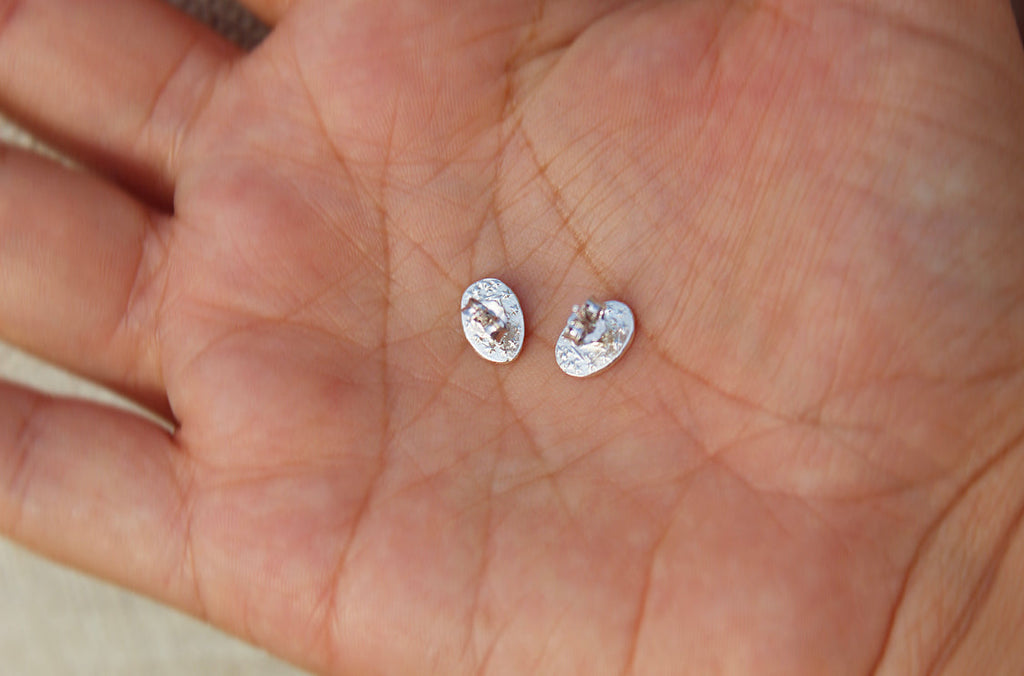 Miraculous Medal Earrings in Sterling Silver