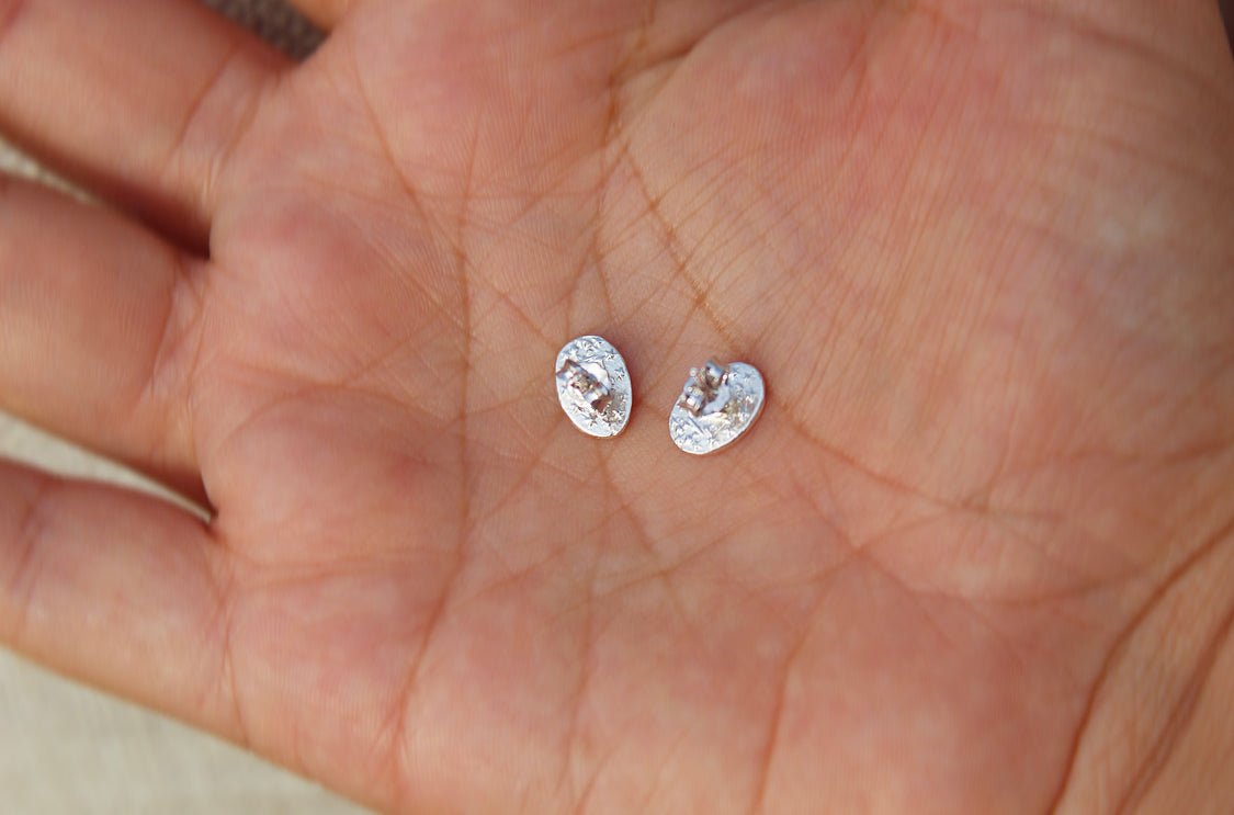 Miraculous Medal Earrings in Sterling Silver