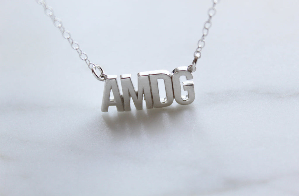 AMDG in Sterling Silver