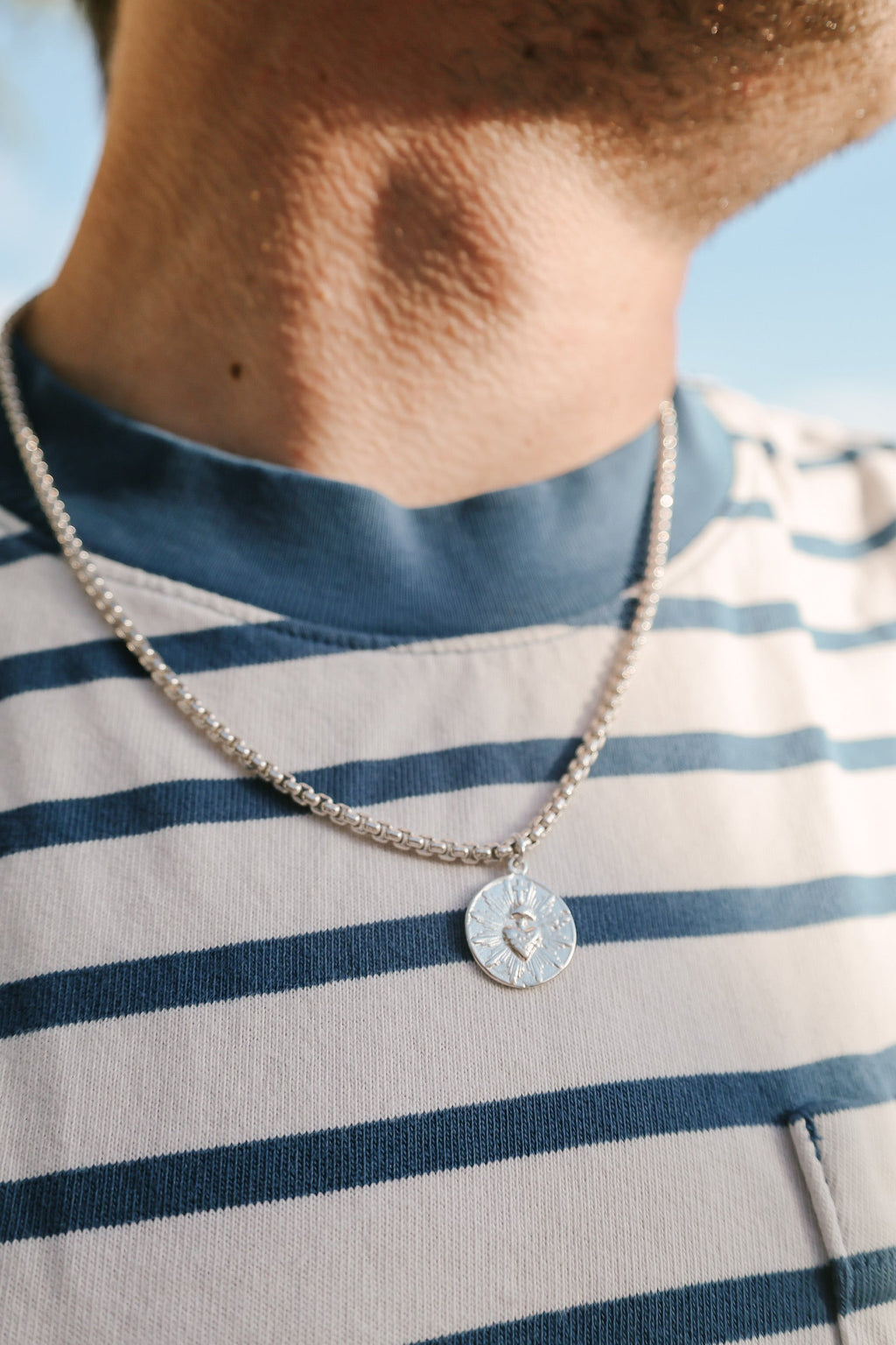 Men’s Sacred Heart Coin | 925 Sterling Silver