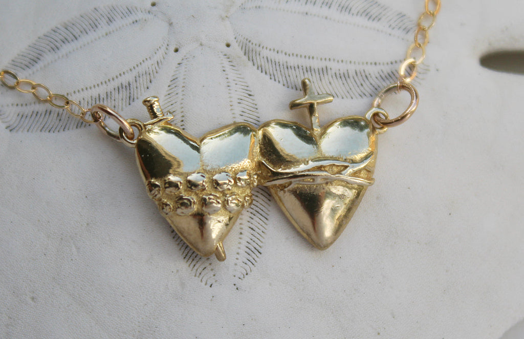 Sacred Heart and Immaculate Heart Necklace
