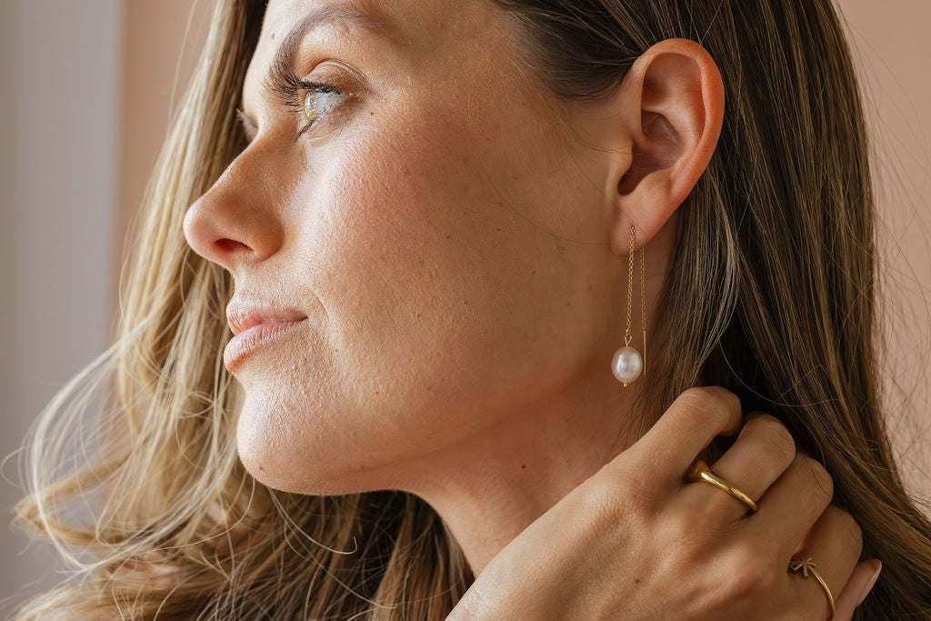 Pearl Threader Earrings
