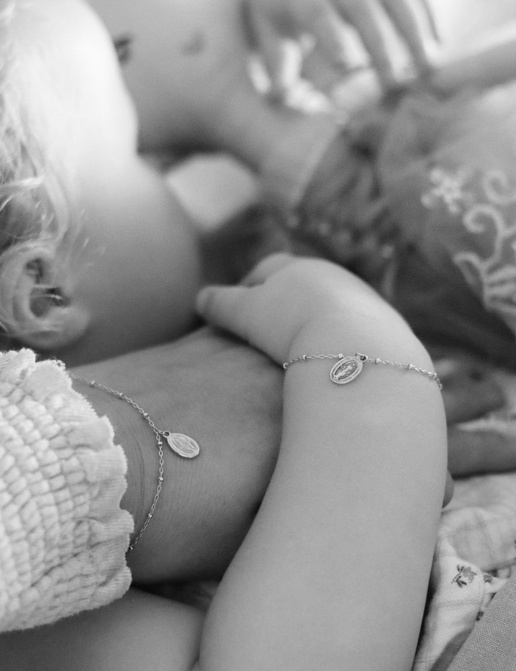 Miraculous Medal Bracelet Set | Mommy and Me - Sterling Silver