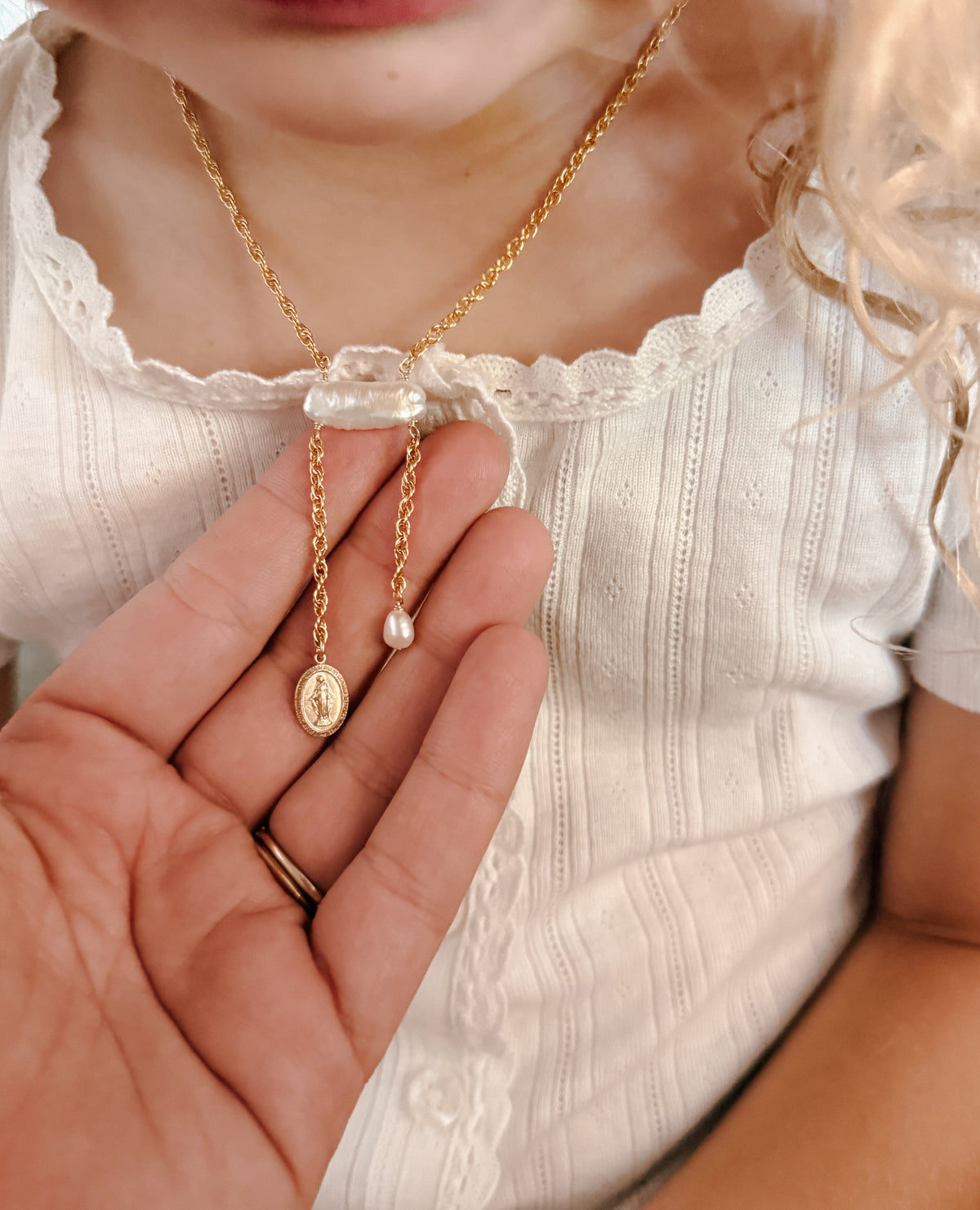 Little Juliette Miraculous Medal Necklace
