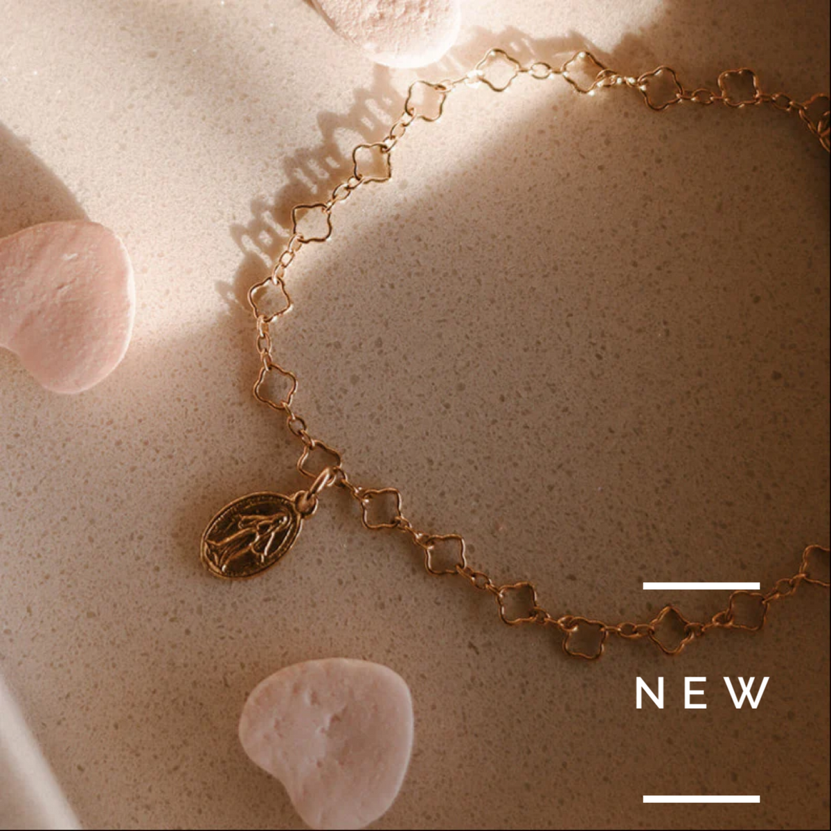Miraculous Medal Floral Bracelet