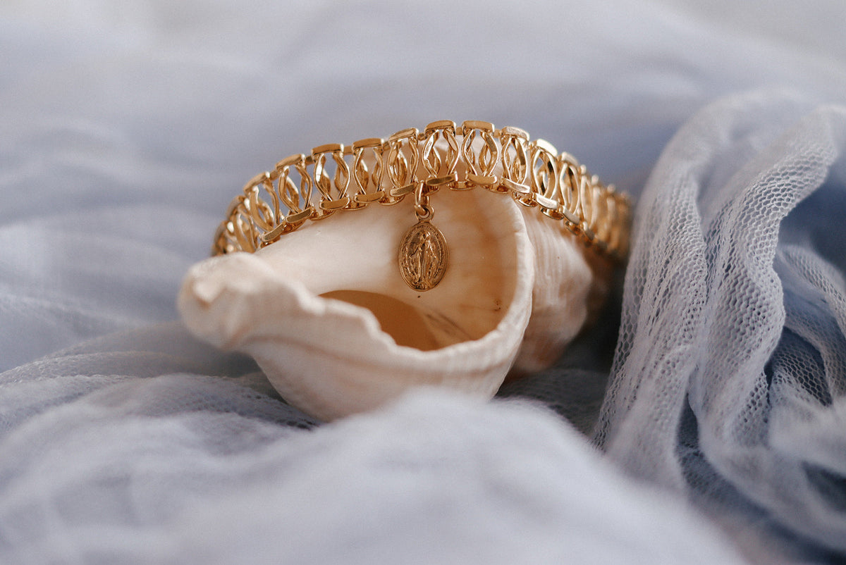 Lace Miraculous Medal Bracelet