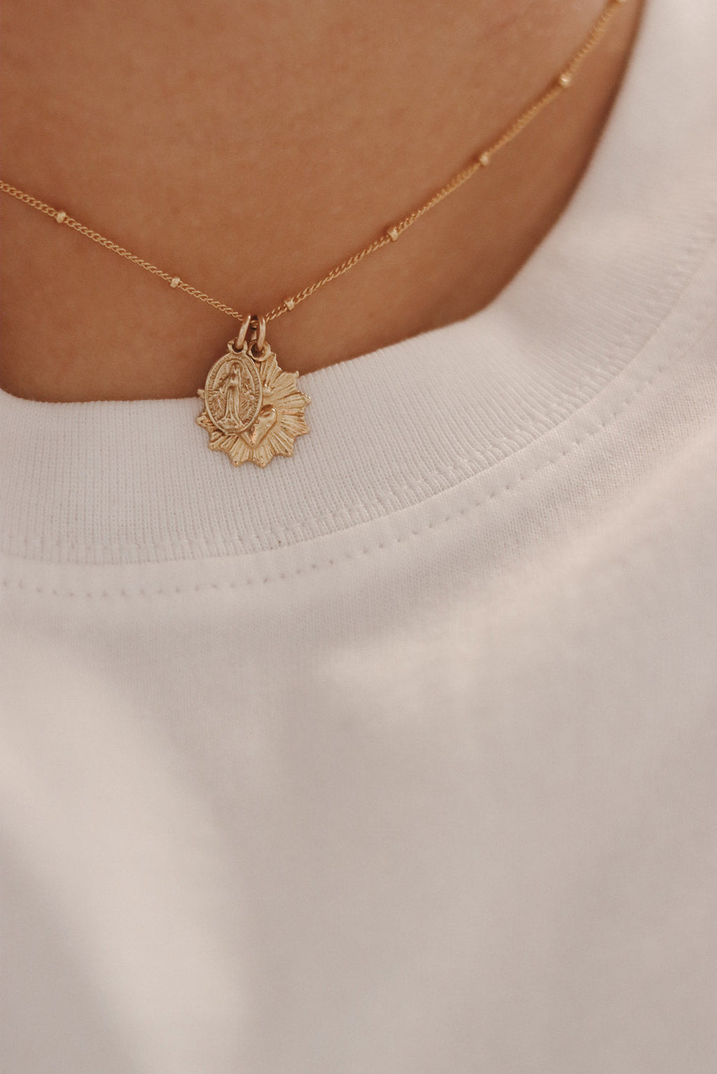 Most Sacred Heart and Miraculous Medal Necklace