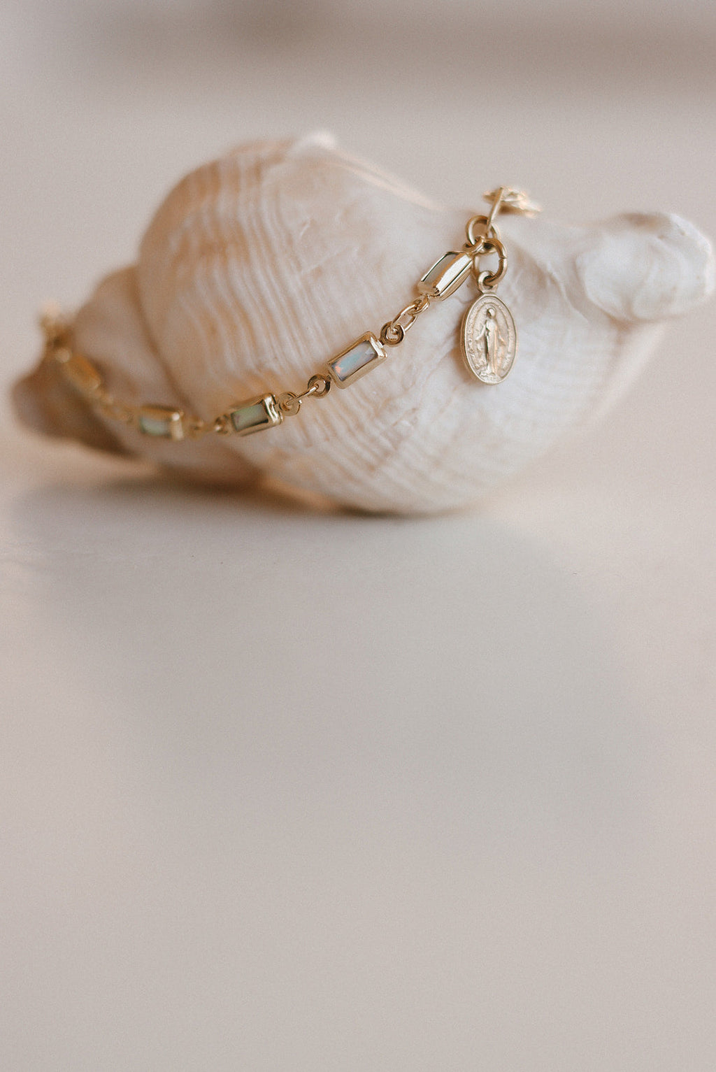 Opal Miraculous Medal Bracelet