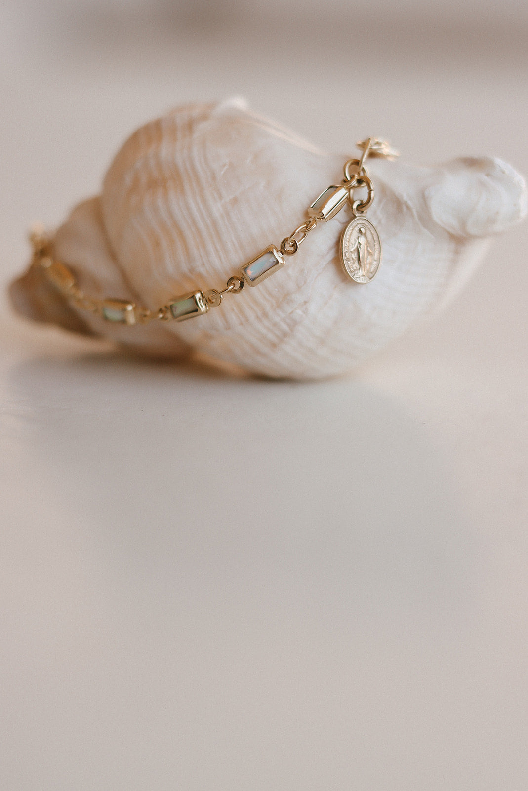 Opal Miraculous Medal Bracelet