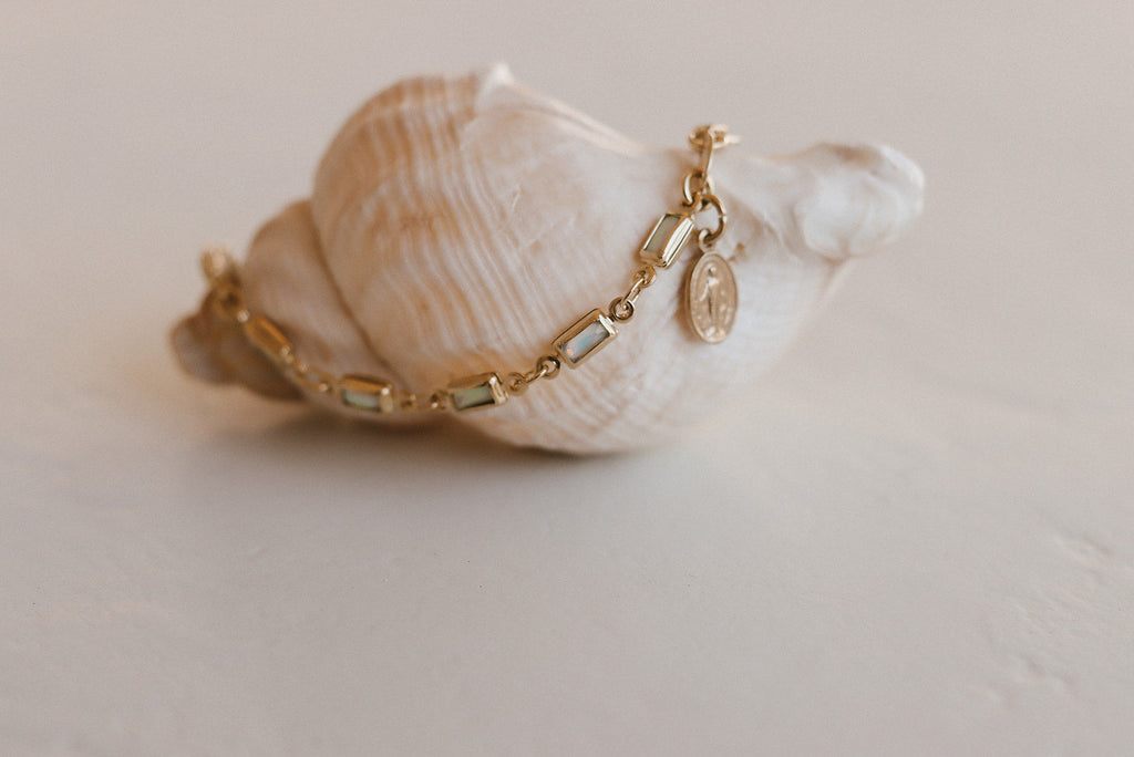 Opal Miraculous Medal Bracelet