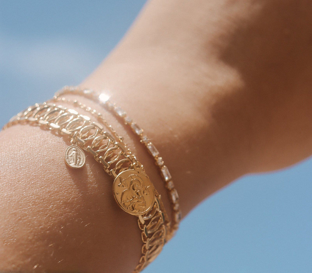 Lace Miraculous Medal Bracelet