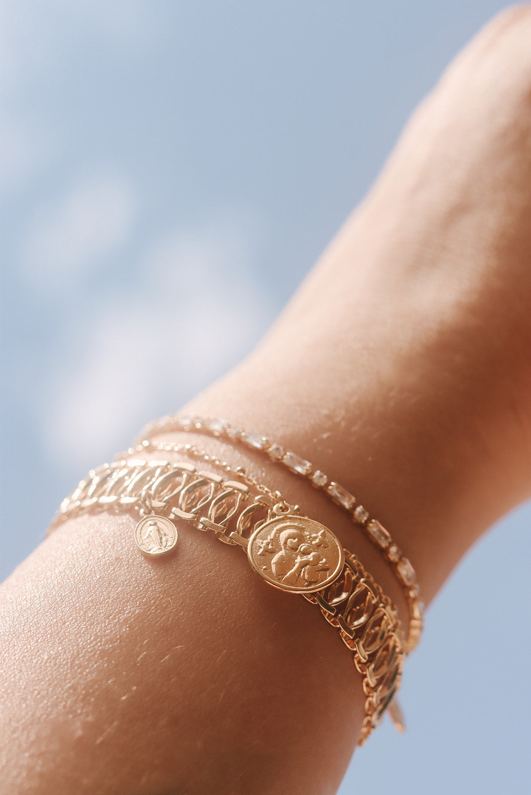 Lace Miraculous Medal Bracelet