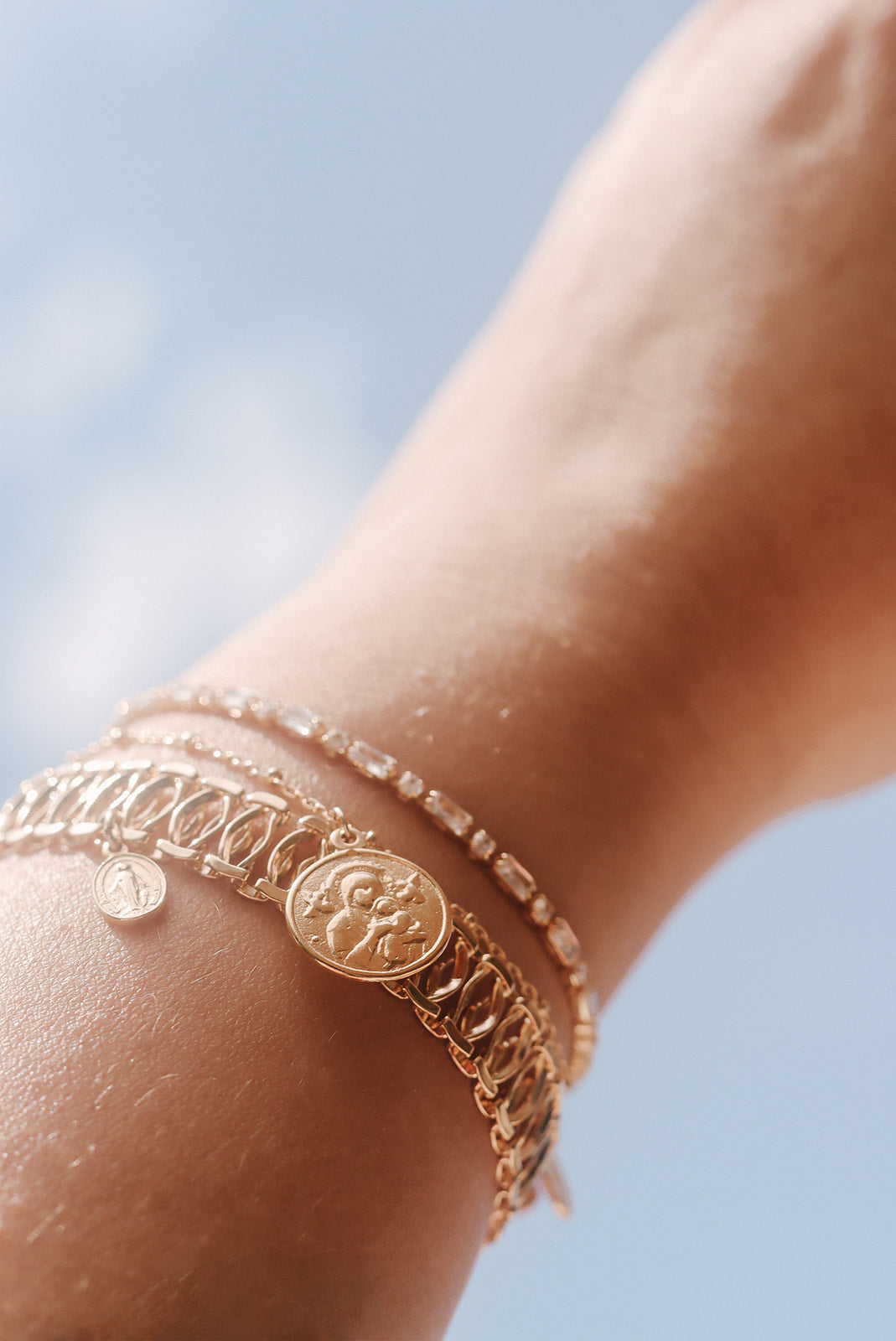 Lace Miraculous Medal Bracelet