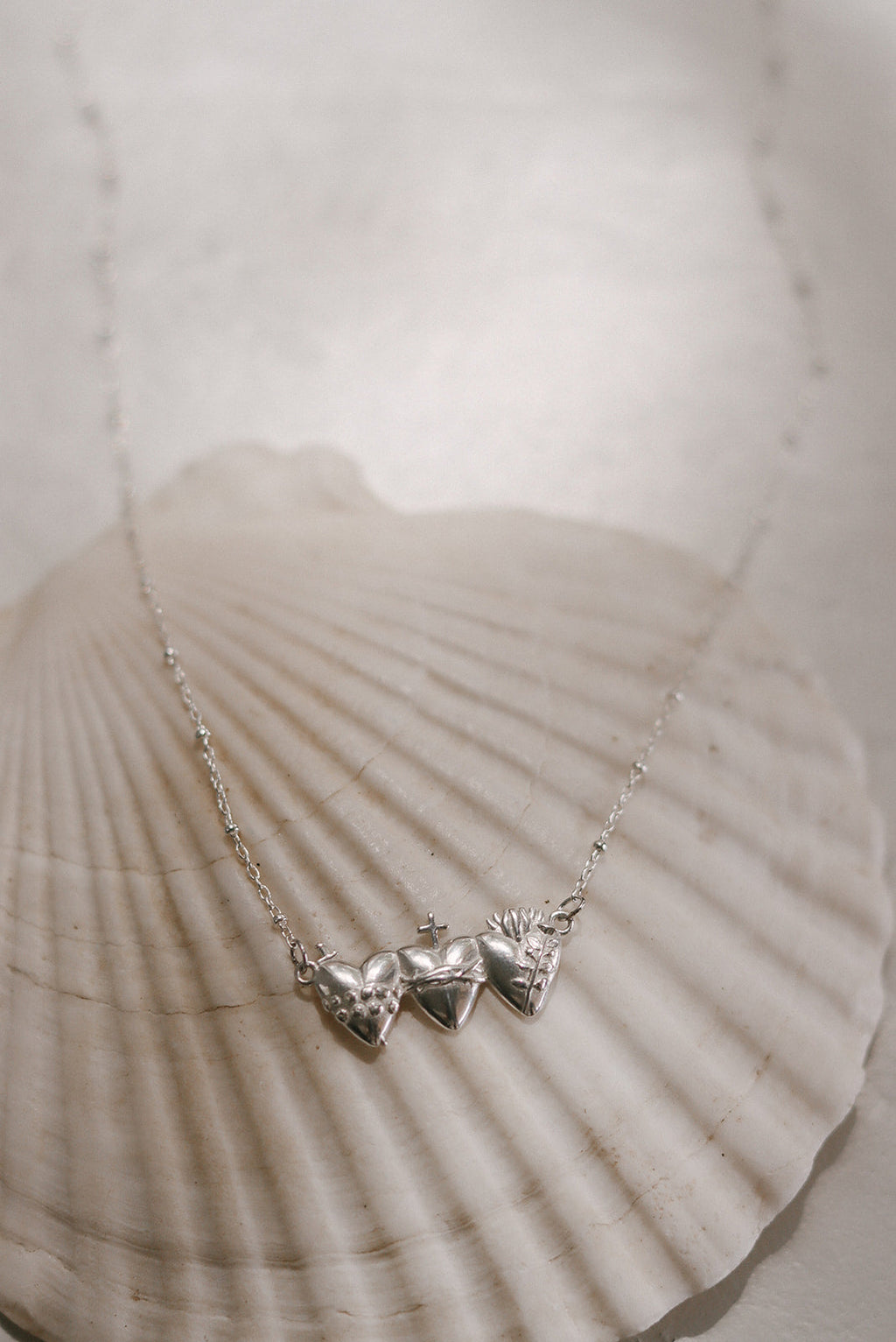 Holy Family Hearts® Necklace in Sterling Silver