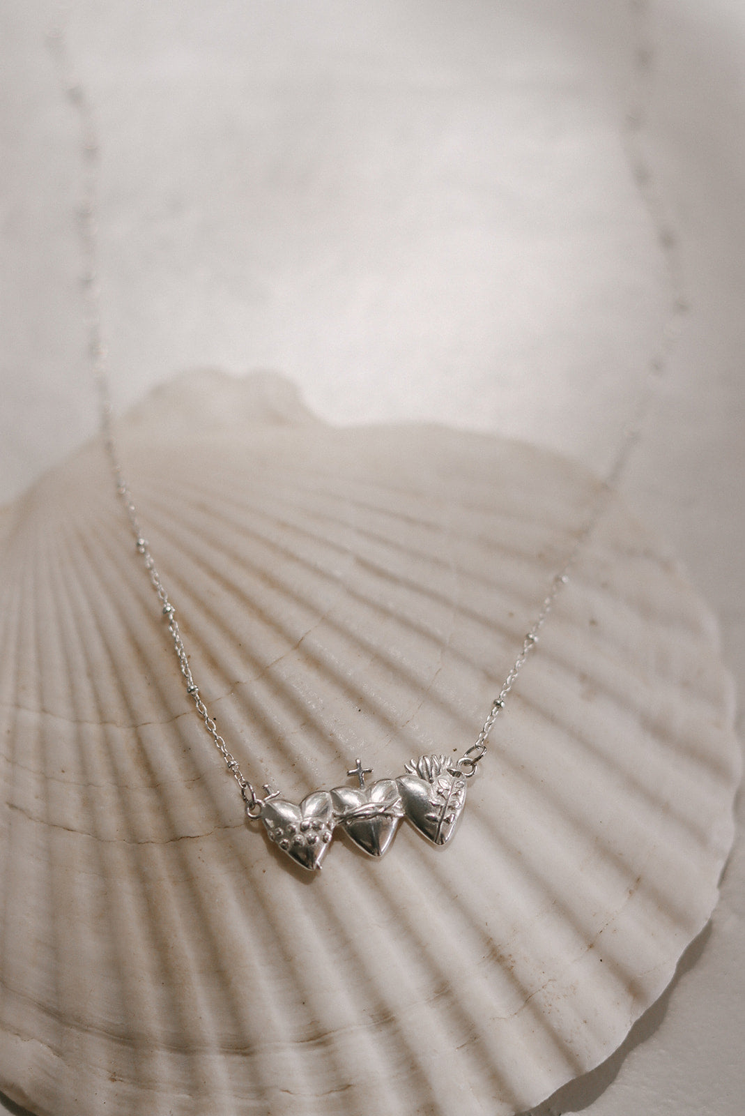 Holy Family Hearts® Necklace in Sterling Silver