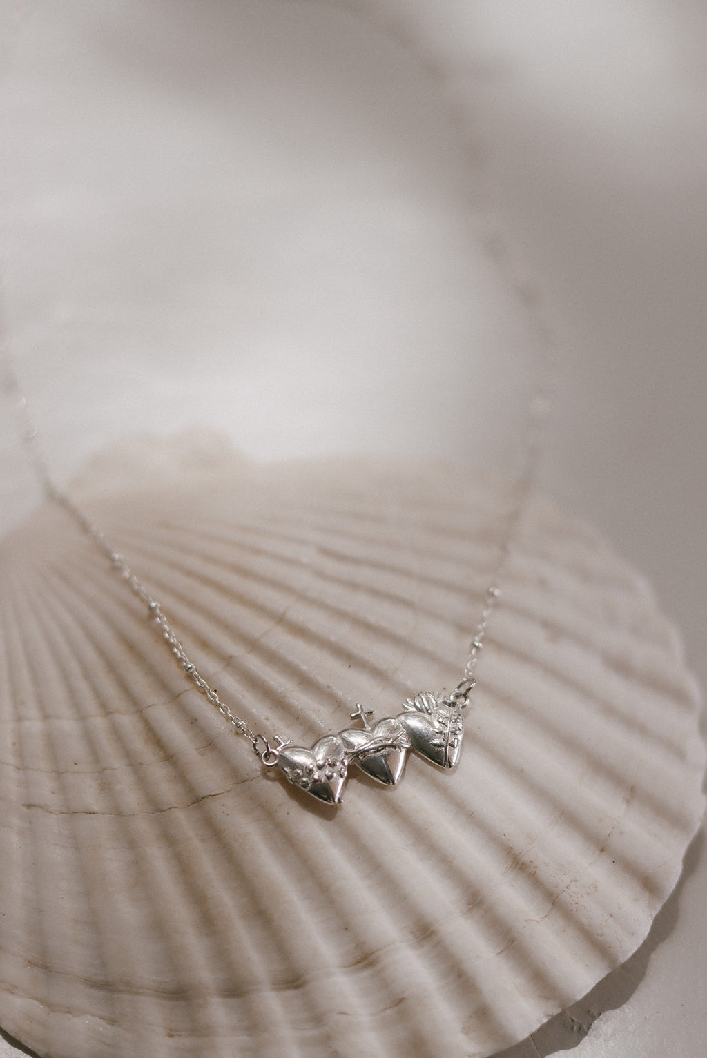 Holy Family Hearts® Necklace in Sterling Silver