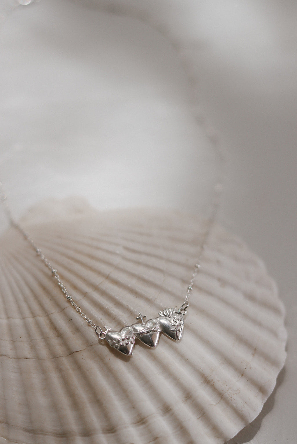 Holy Family Hearts® Necklace in Sterling Silver
