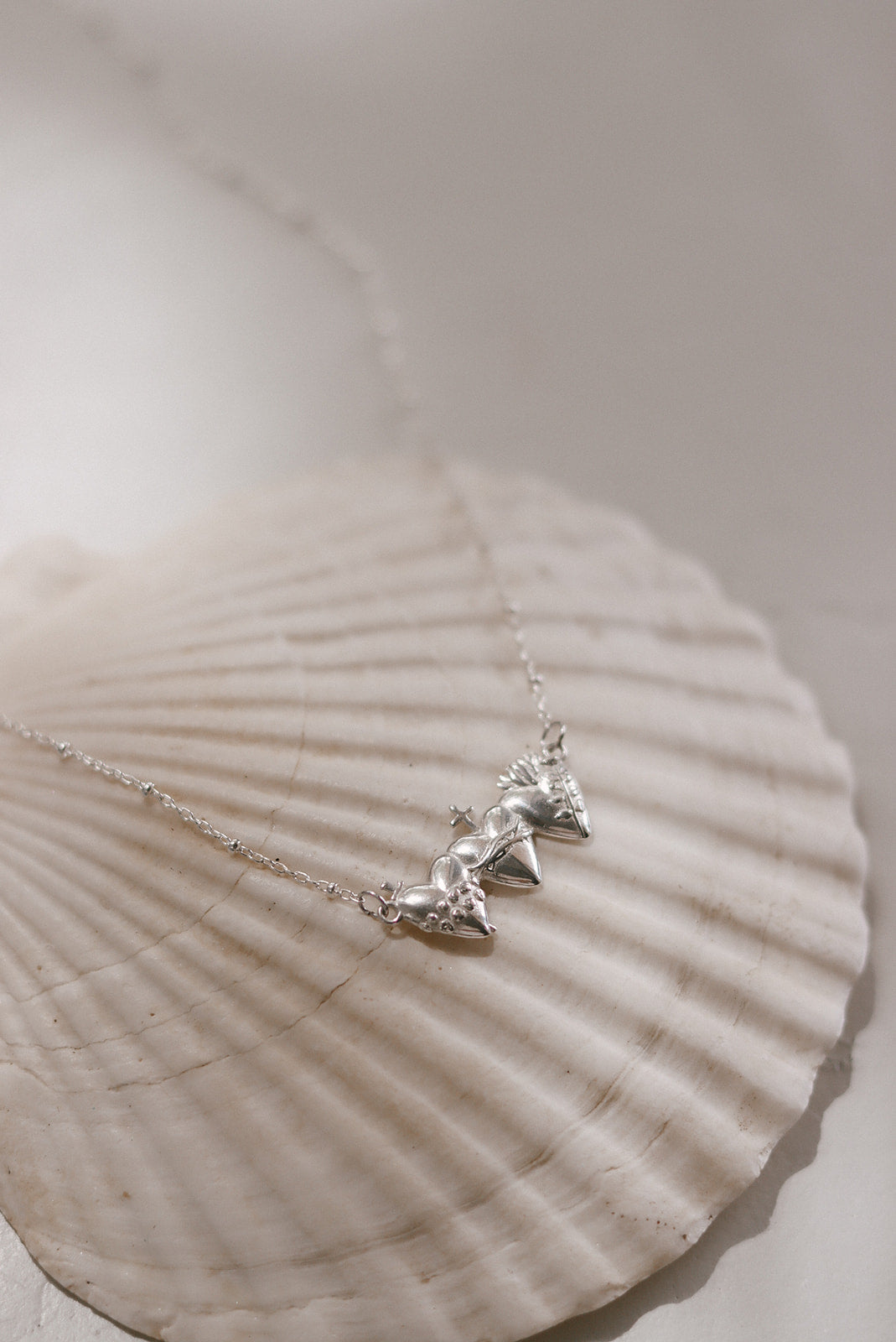 Holy Family Hearts® Necklace in Sterling Silver