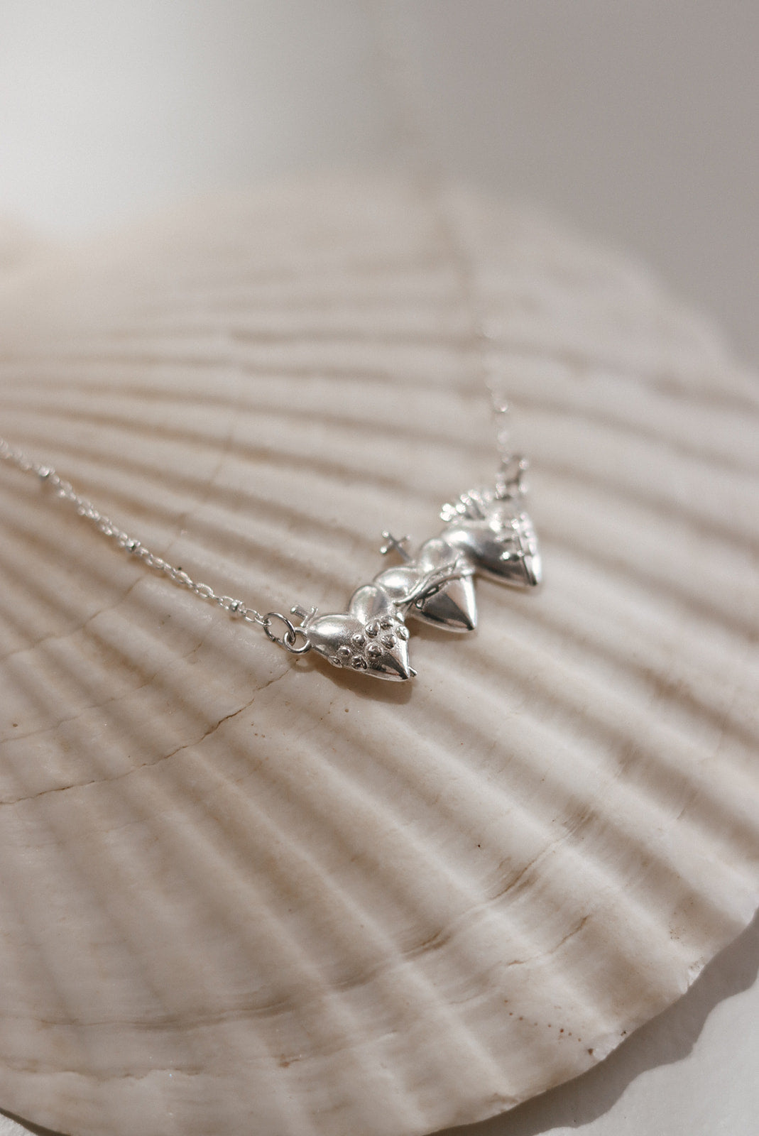 Holy Family Hearts® Necklace in Sterling Silver