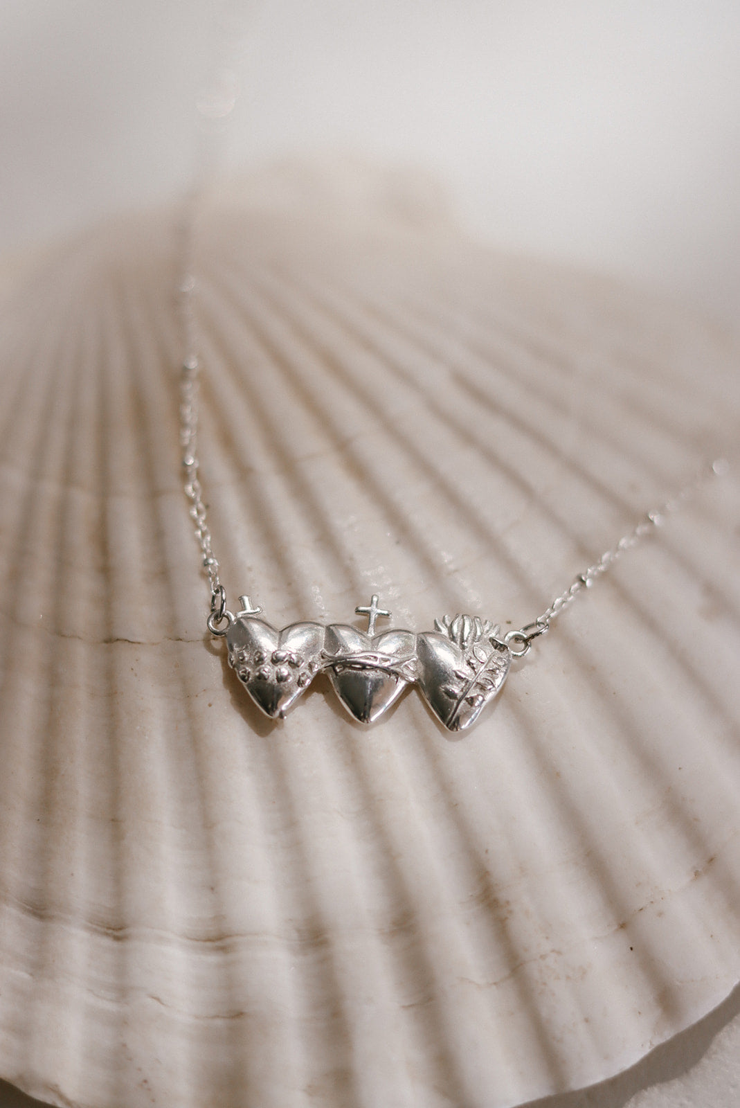 Holy Family Hearts® Necklace in Sterling Silver