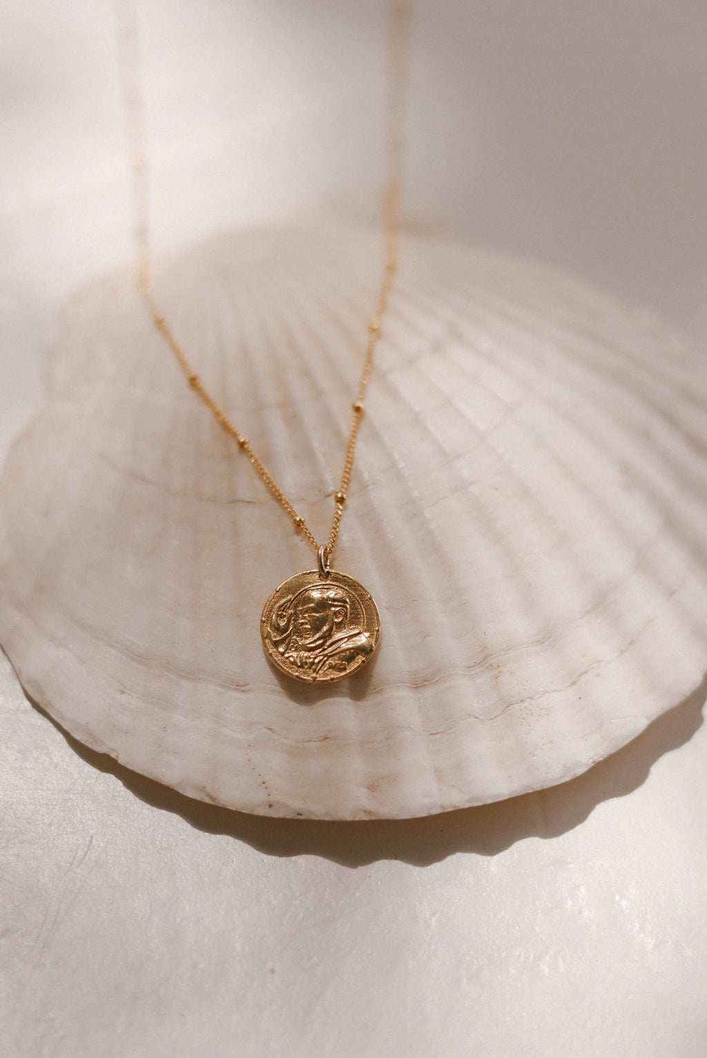 Padre Pio Necklace in Gold Vermeil