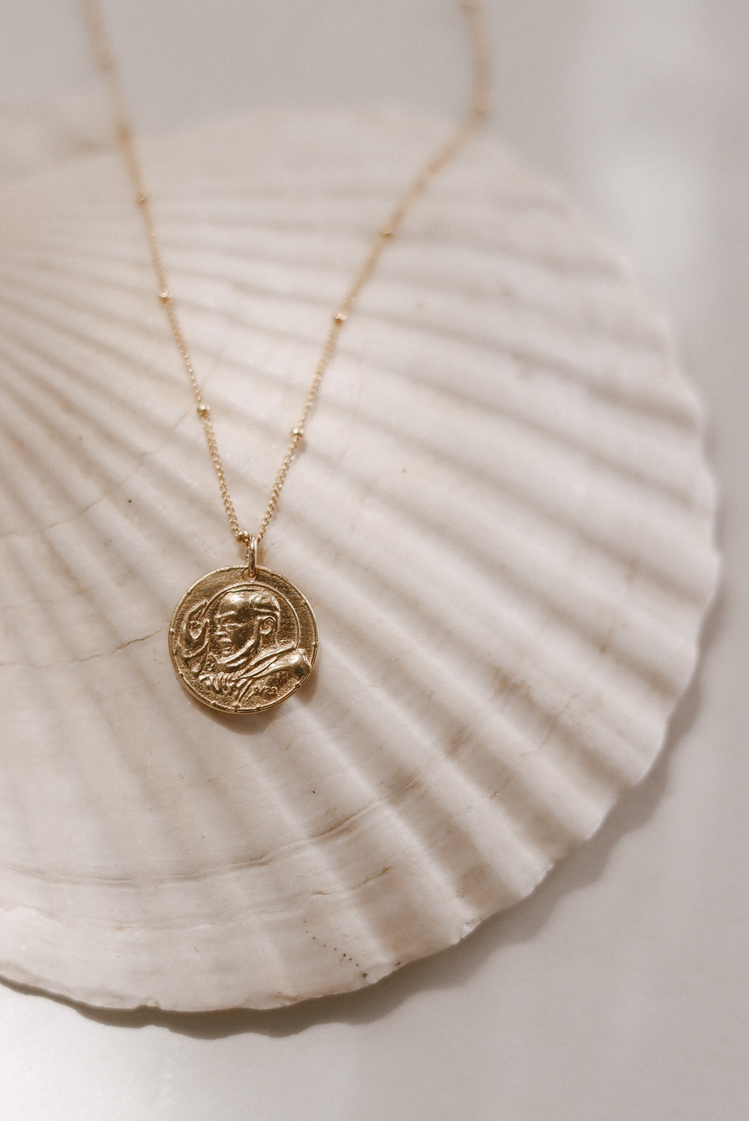 Padre Pio Necklace in Gold Vermeil