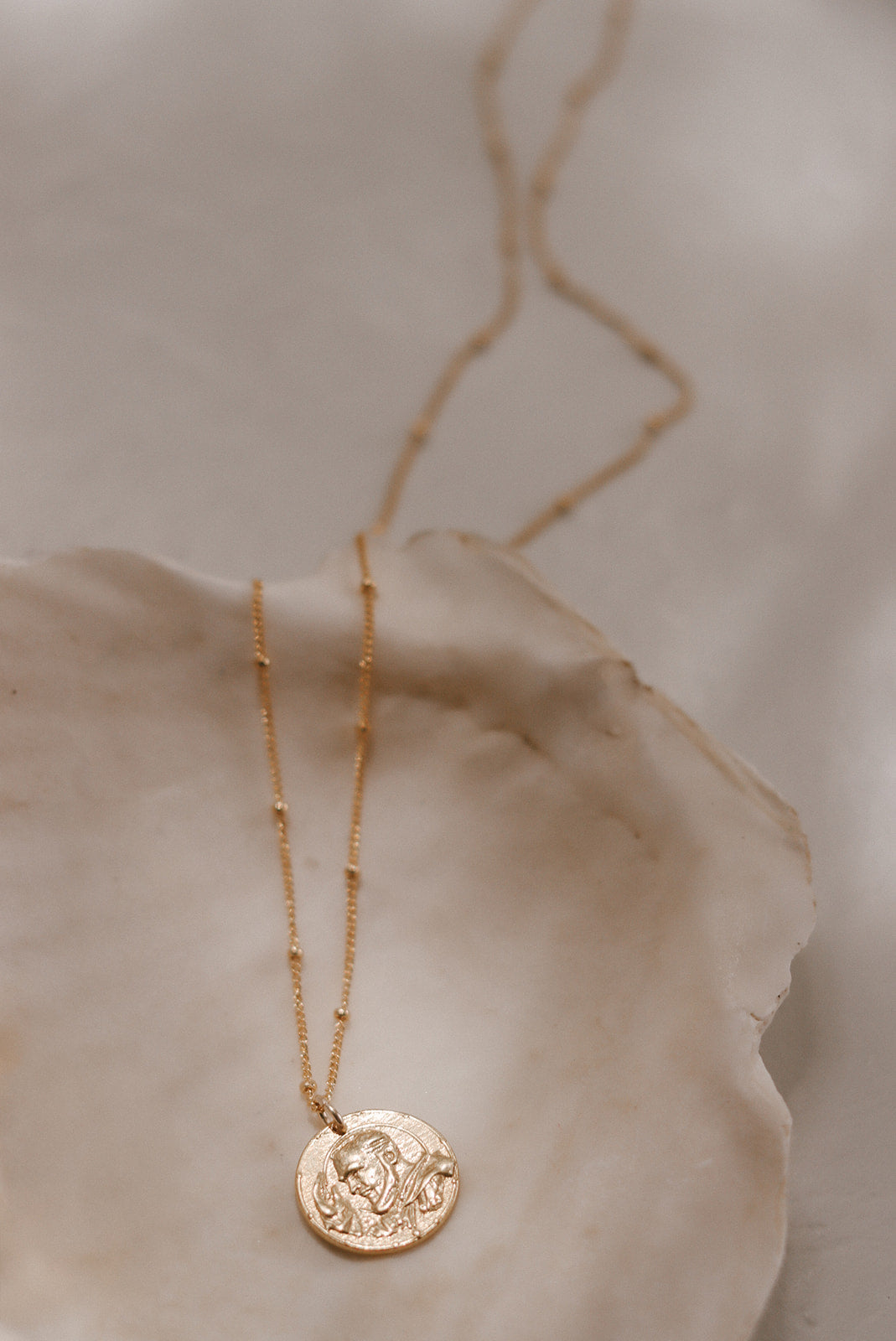 Padre Pio Necklace in Gold Vermeil