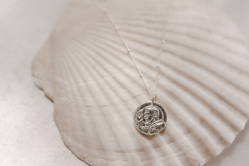 St. Padre Pio Necklace in Sterling Silver