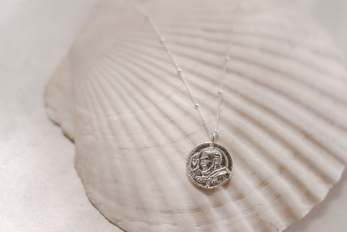St. Padre Pio Necklace in Sterling Silver