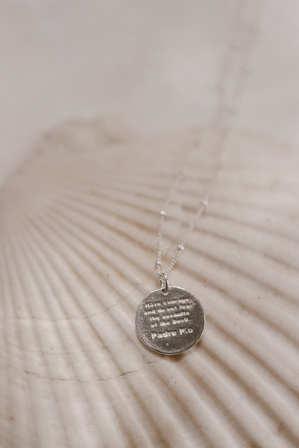 St. Padre Pio Necklace in Sterling Silver