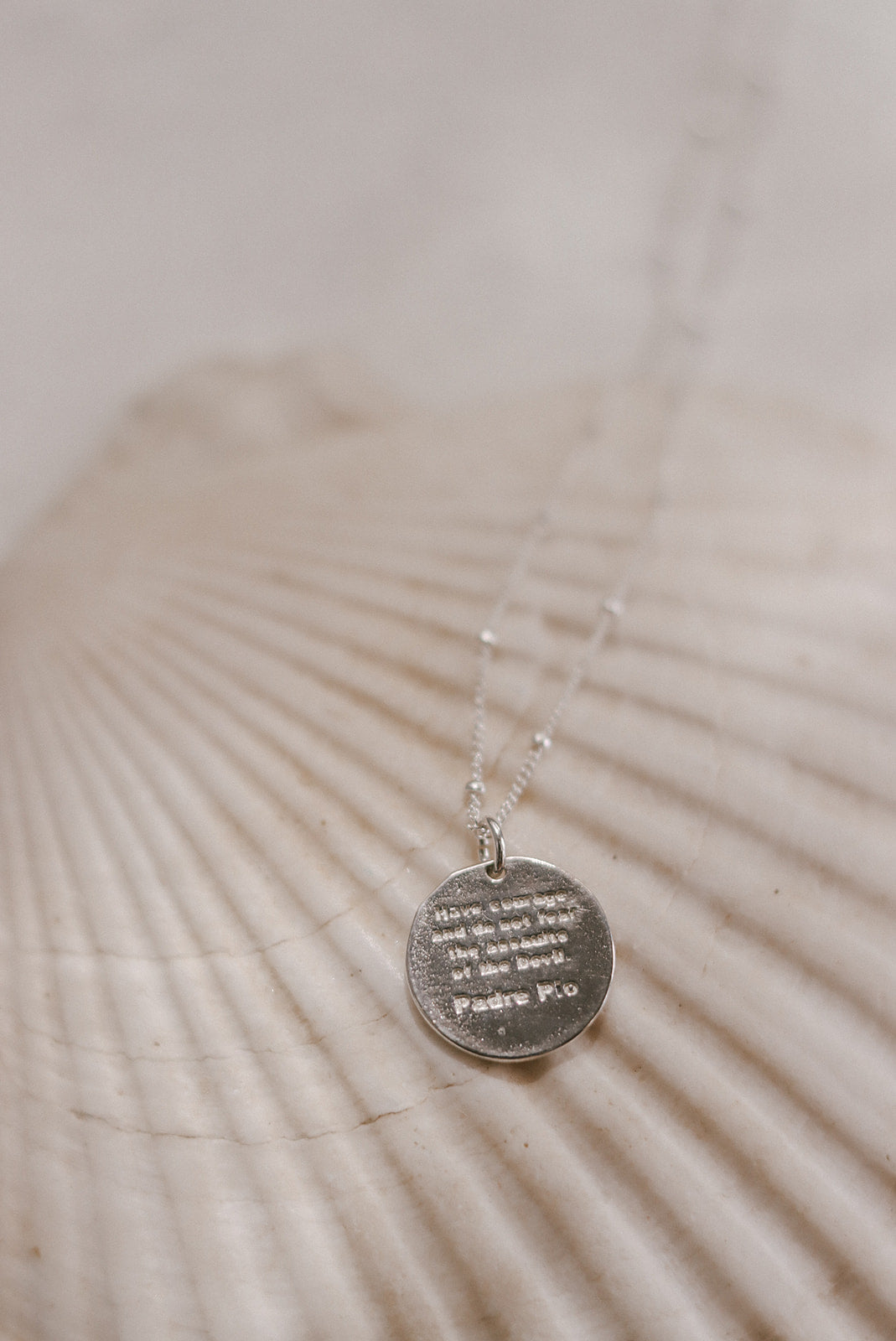 St. Padre Pio Necklace in Sterling Silver