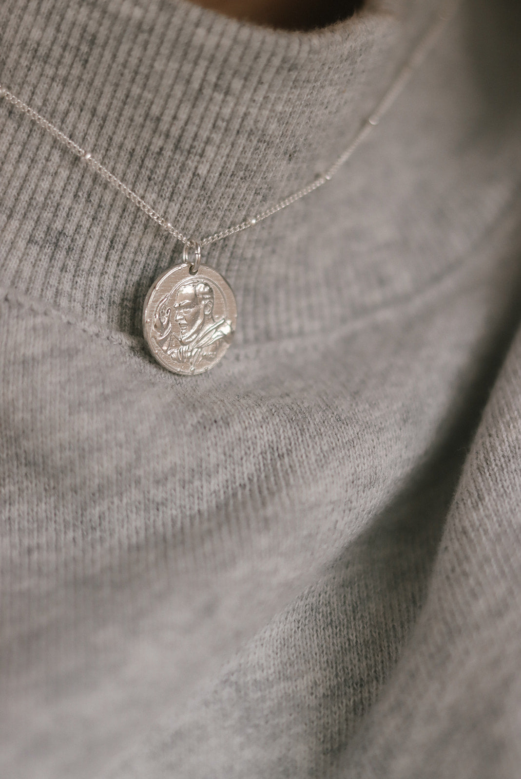 St. Padre Pio Necklace in Sterling Silver