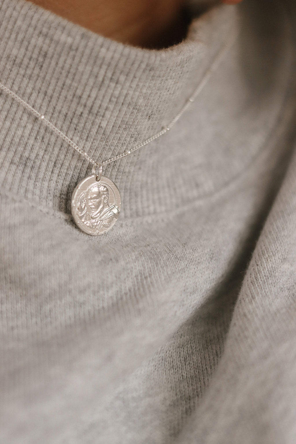 St. Padre Pio Necklace in Sterling Silver