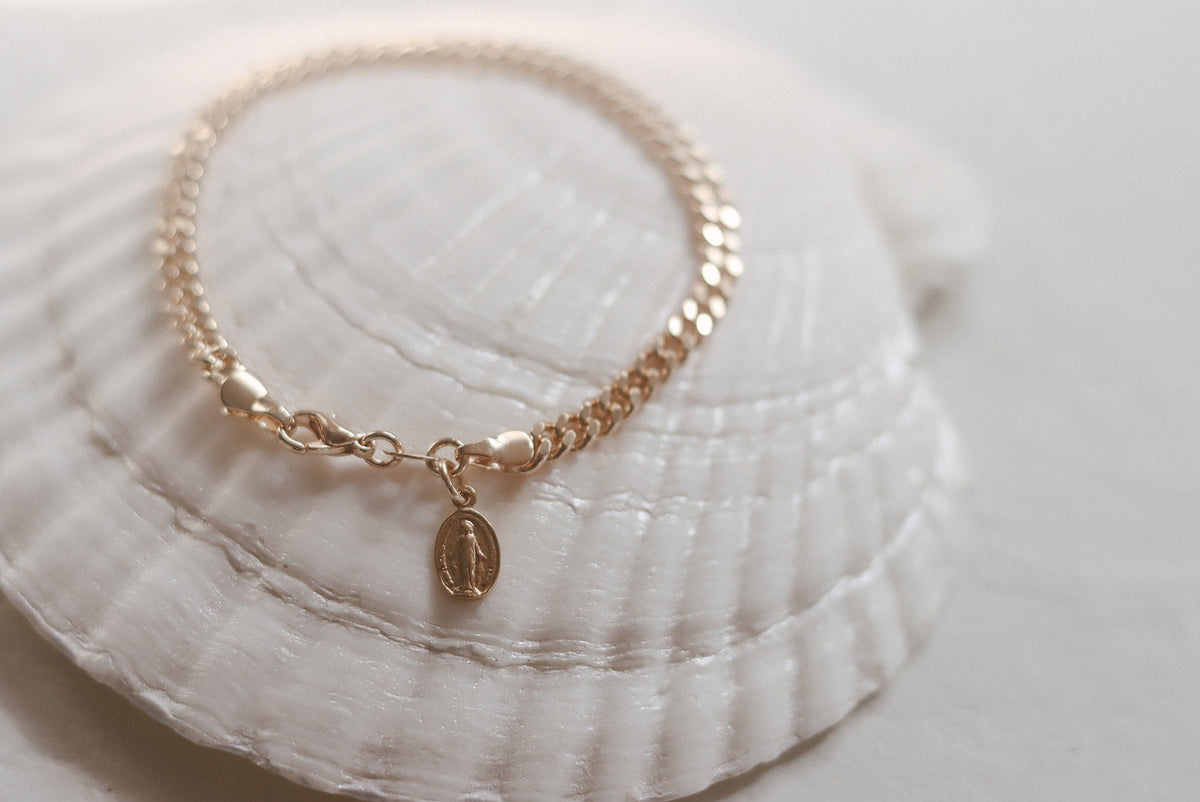 Miraculous Medal Link Bracelet