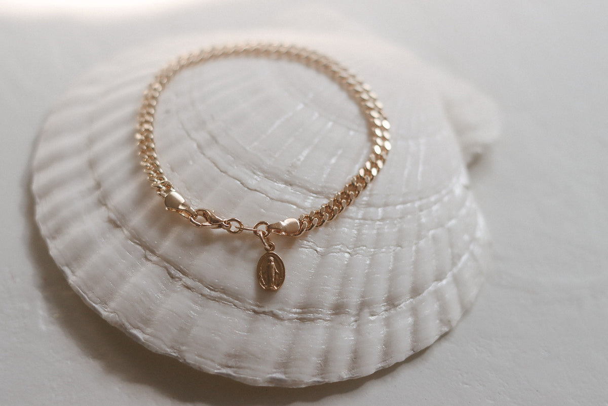 Miraculous Medal Link Bracelet