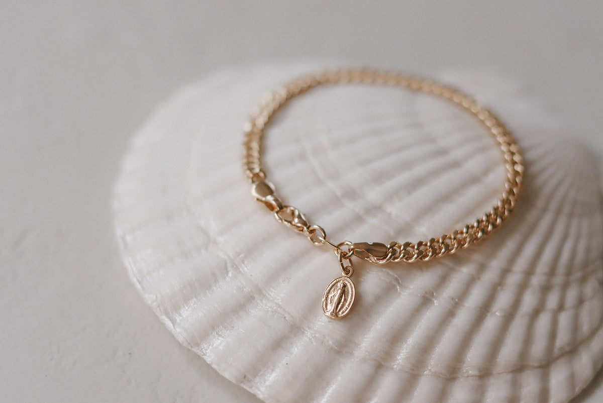 Miraculous Medal Link Bracelet