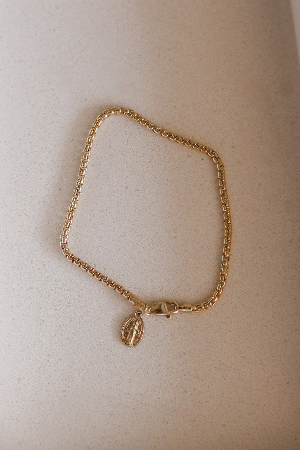 14k Gold Stella Miraculous Medal Bracelet